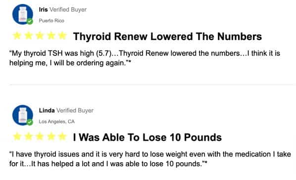 Thyroid Renew Customer Reviews