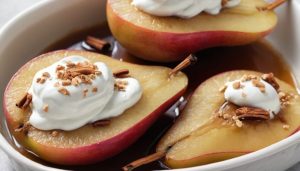 Honey and Cinnamon Baked Pears with Greek Yogurt