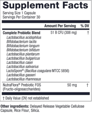 1MD Complete Probiotics Platinum Supplement Facts