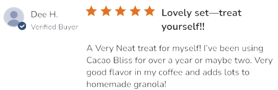 Cacao Bliss Customer Reviews